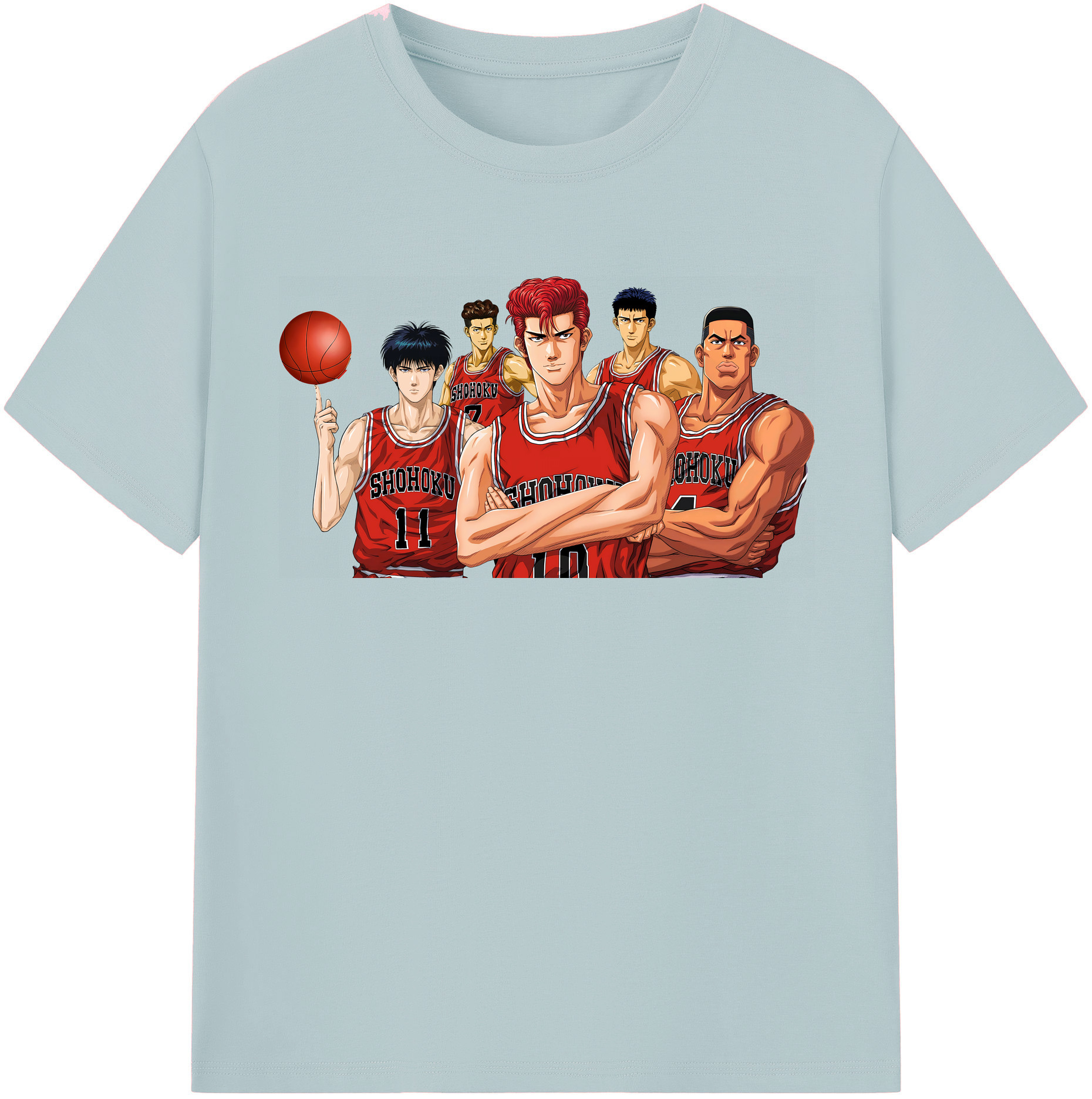SLAM DUNK／スラムダンク 綿100％半袖Tシャツ（フロントプリント）